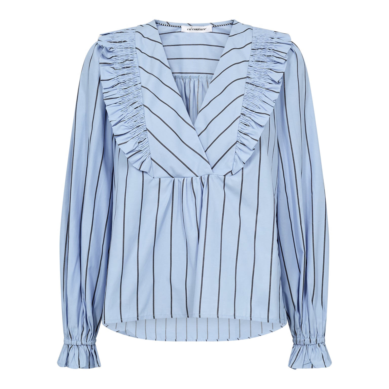 Cocouture IvanaCC Smock Frill Blouse Peal Blue – KantByK