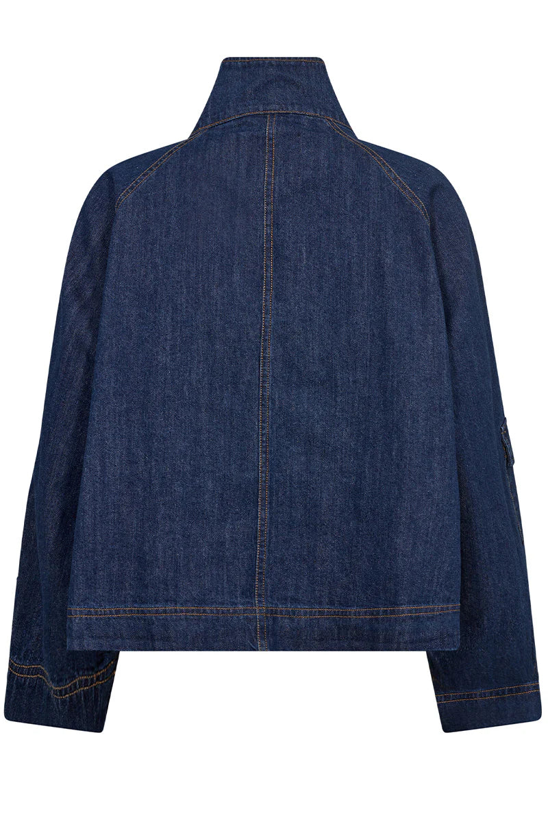 Co'Couture Delina Denim box Jacket Dark Denim