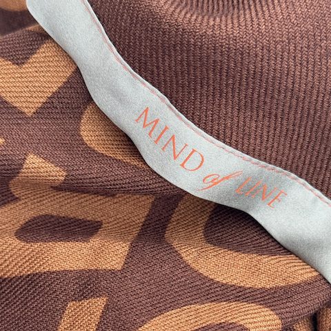 Mind Of Line Text Scarf