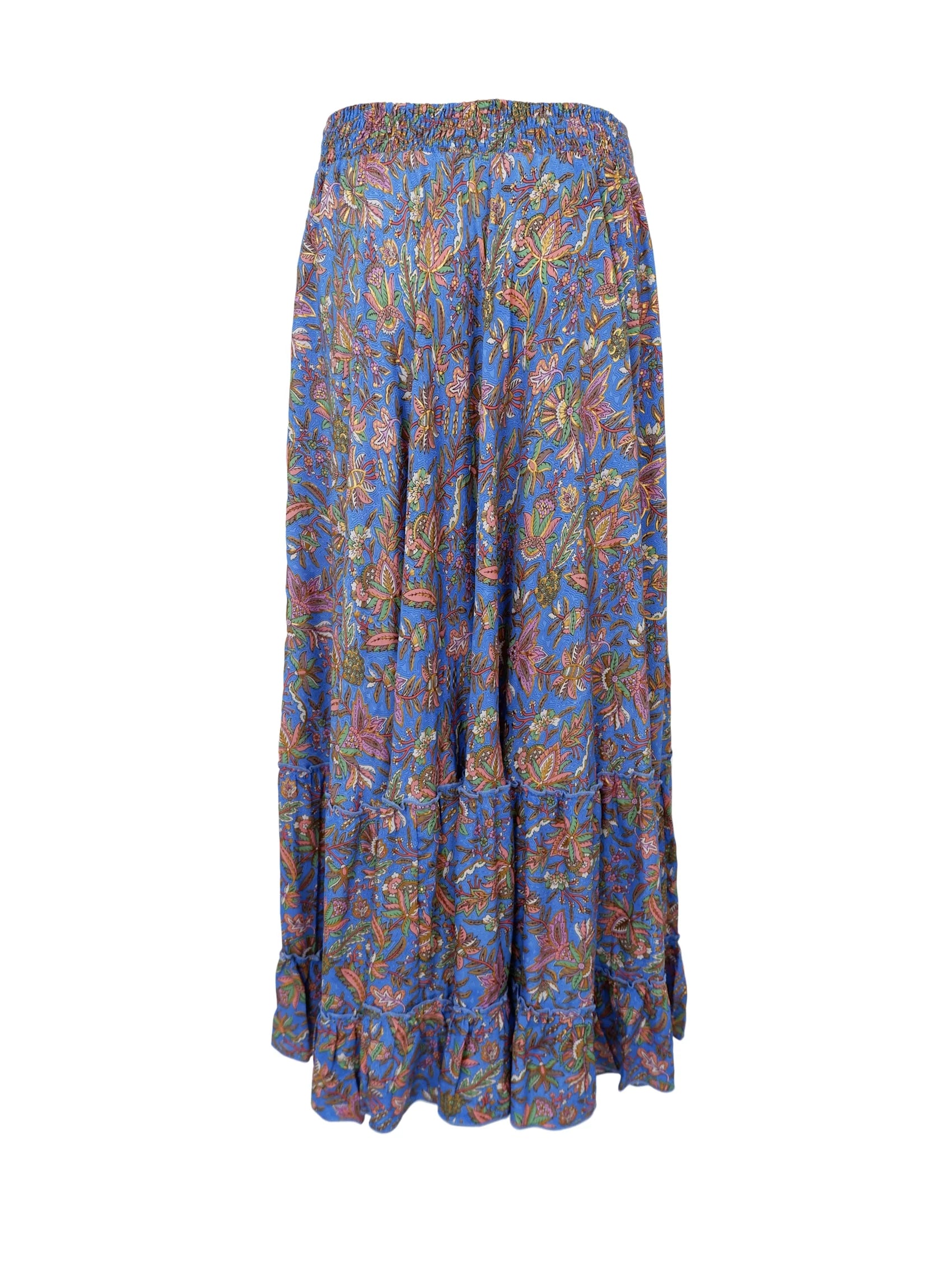 Black Colour BCLuna Maxi Frill Skirt Violet Blue