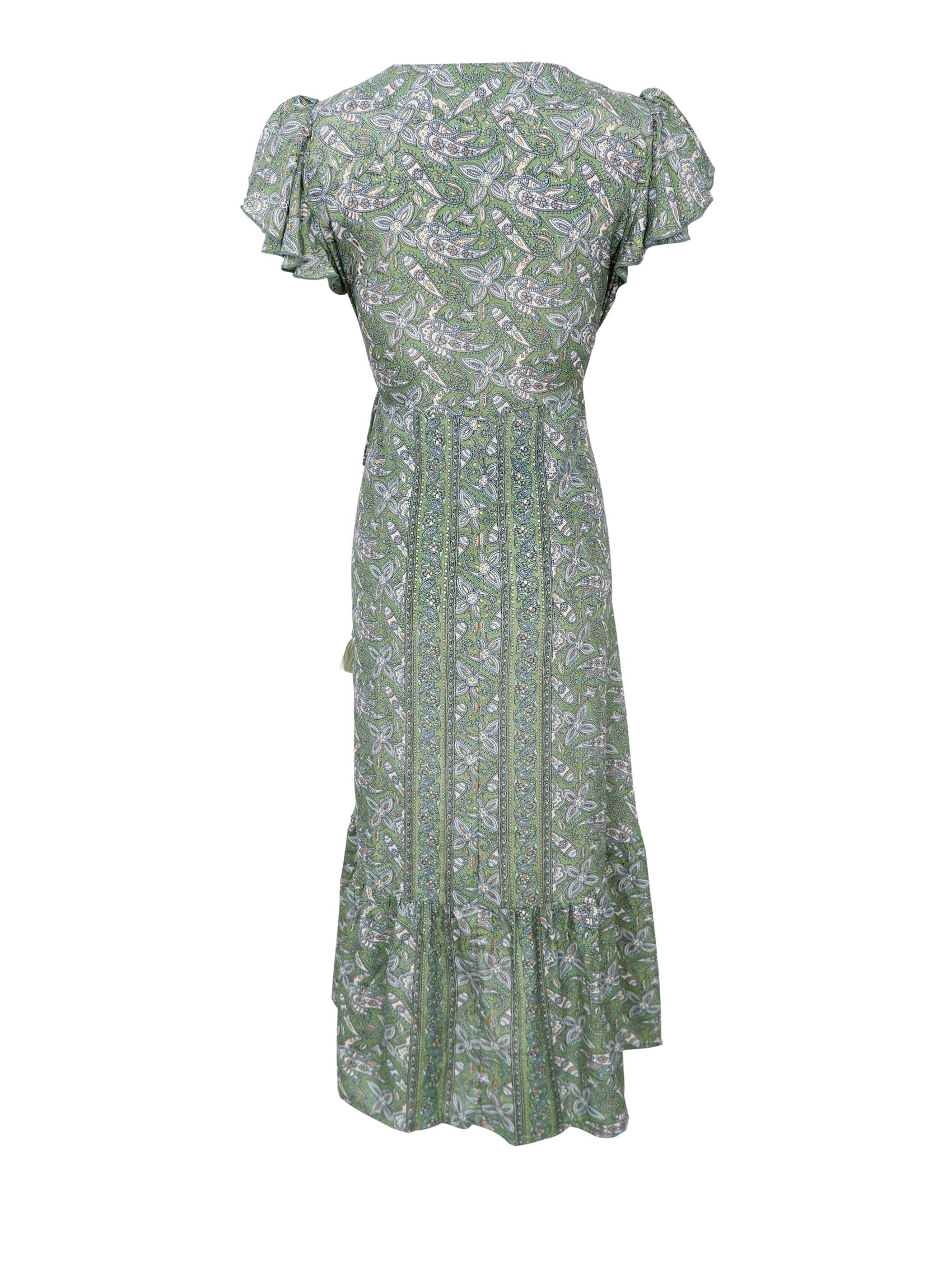 Black Colour BCLuna Flared Wrap Dress Glory Green