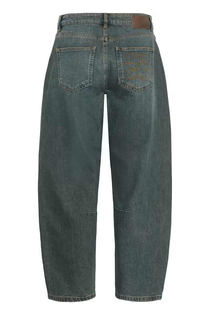 My Essential Wardrobe Jeans Barrel MWHottie 139 Limited 100066 Dark Blue Dirty Wash