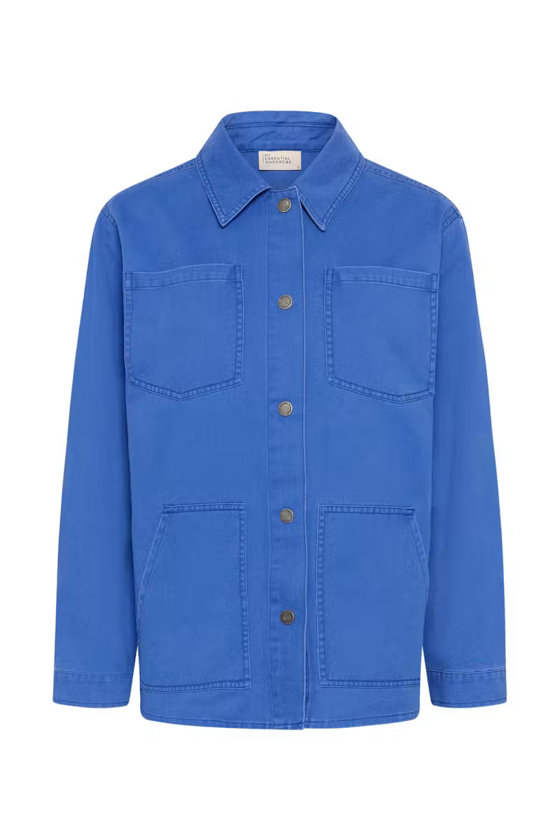 My Essential Wardrobe MWUma Boxy Jacket 110081 Beaucoup Blue Washed