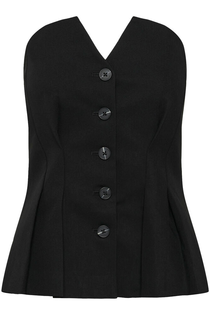 My Essential Wardrobe MWEvelina Shaped Top Black