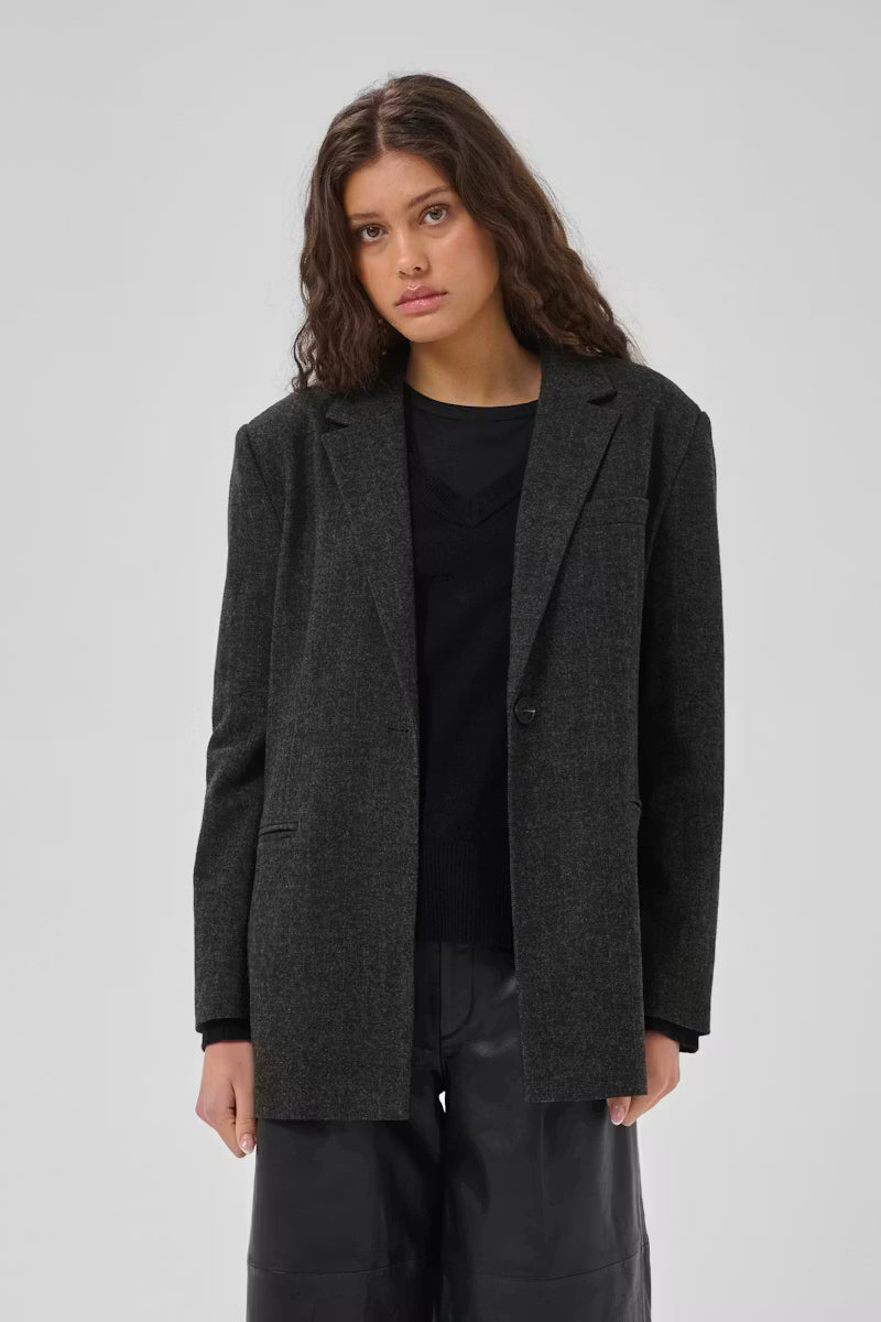 My Essential Wardrobe MWLayla Blazer Dark Grey Mel.