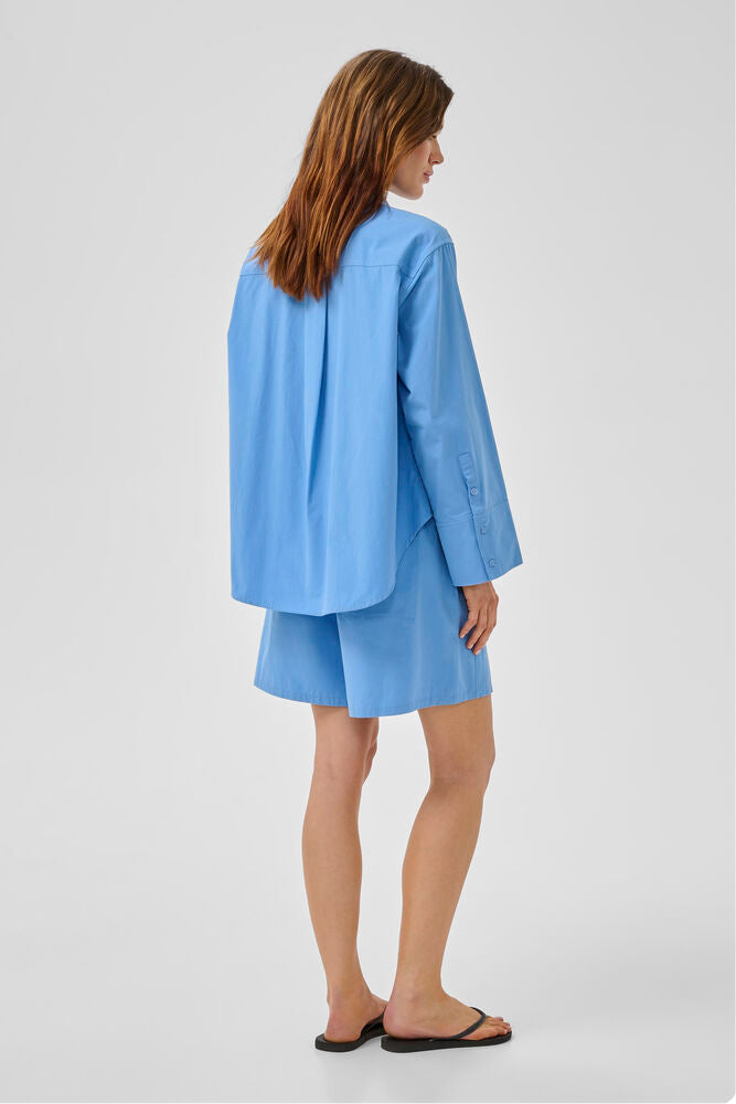 My Essential Wardrobe MVSunna Boxy Shirt 2.0 Silver Lake Blue