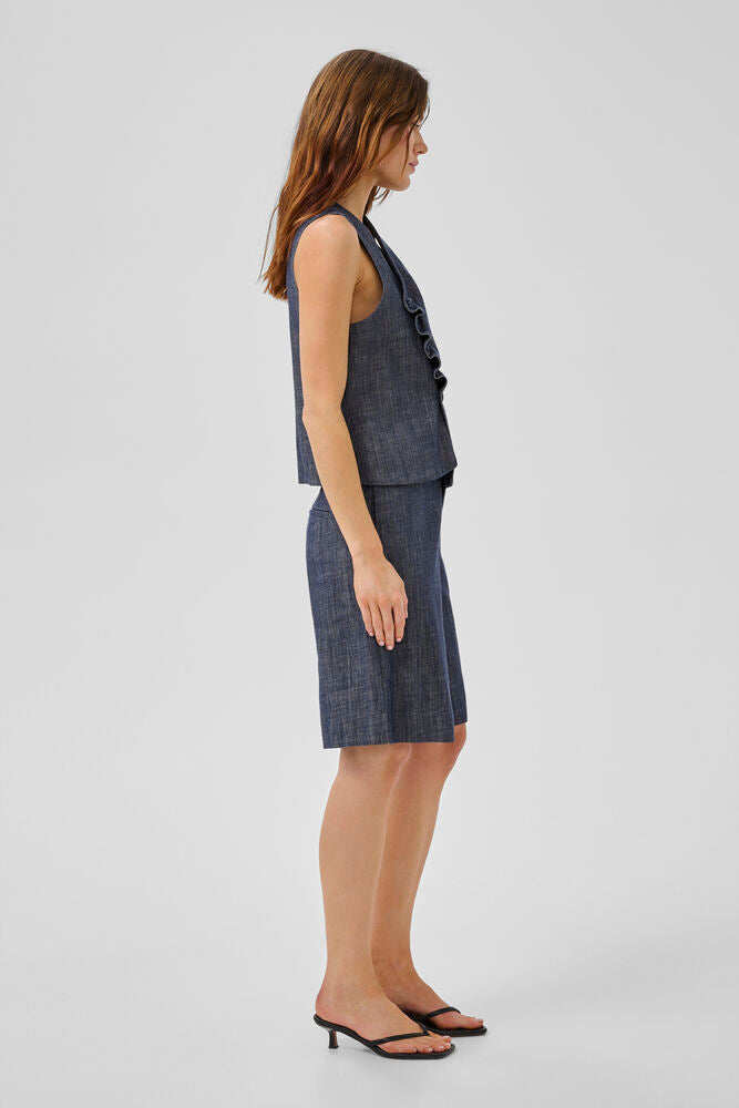 My Essential Wardrobe MWDazzie City Shorts Dark Blue Wash
