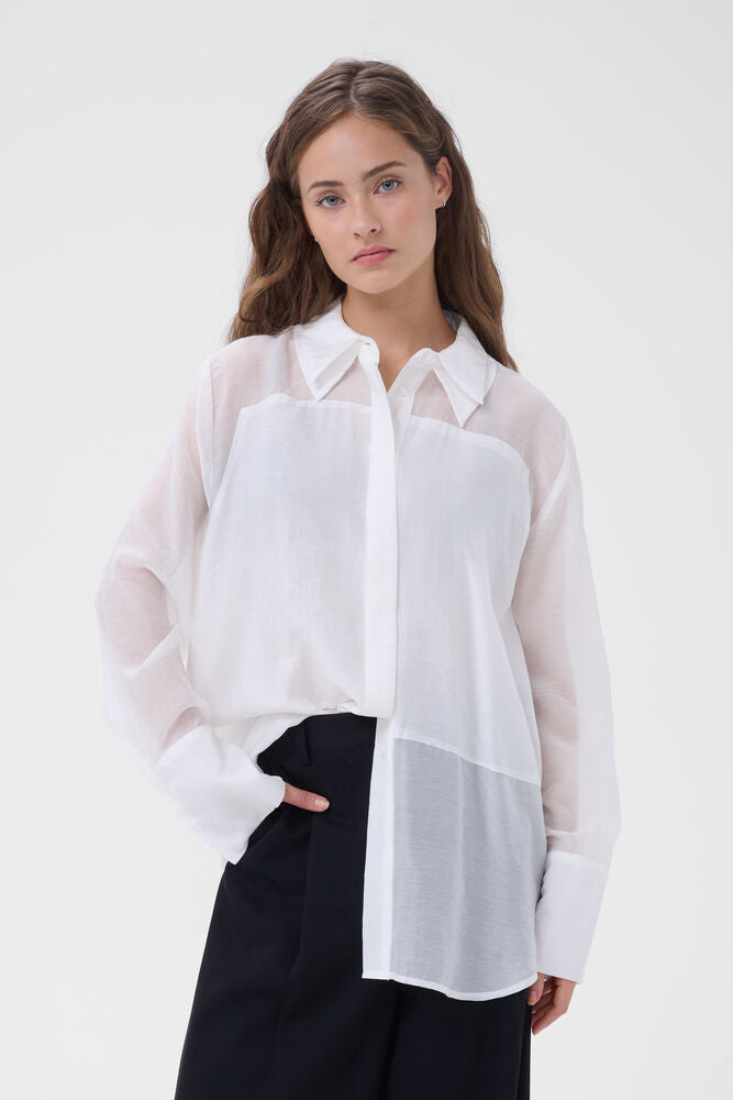 My Essential Wardrobe MWSmilla Oversize Shirt Snow White