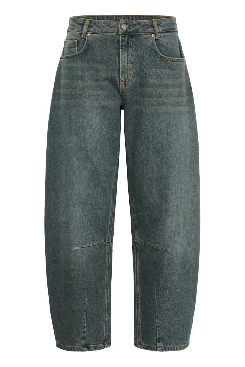 My Essential Wardrobe Jeans Barrel MWHottie 139 Limited 100066 Dark Blue Dirty Wash