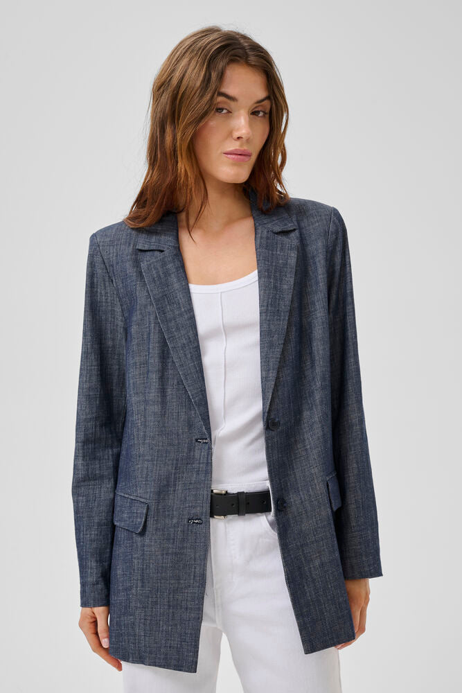 My Essential Wardrobe MWDazzie Blazer Dark Blue Wash