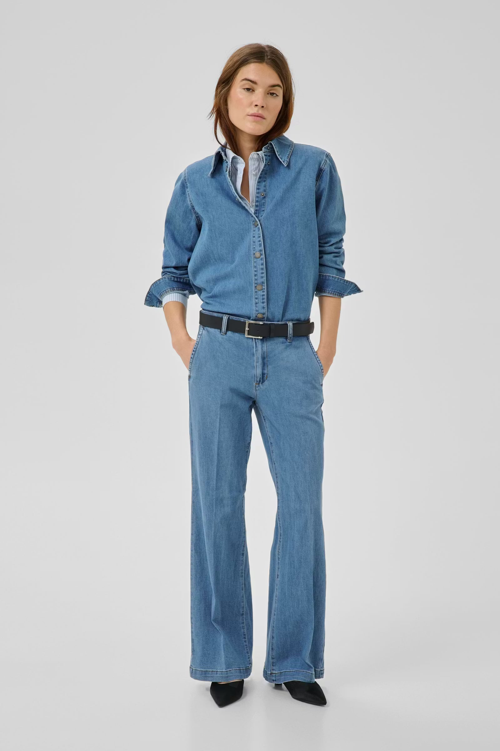 My Essential Wardrobe Jeans Wide 30nThe Lara 115 Medium Blue Wash