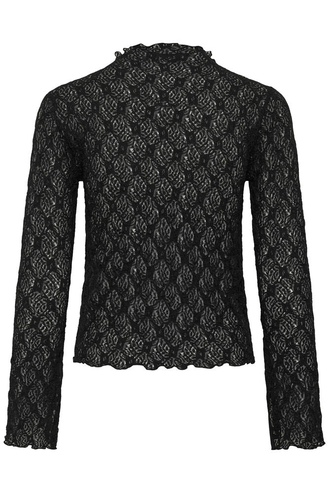 My Essential Wardrobe MWEtta Turtleneck Blouse Black
