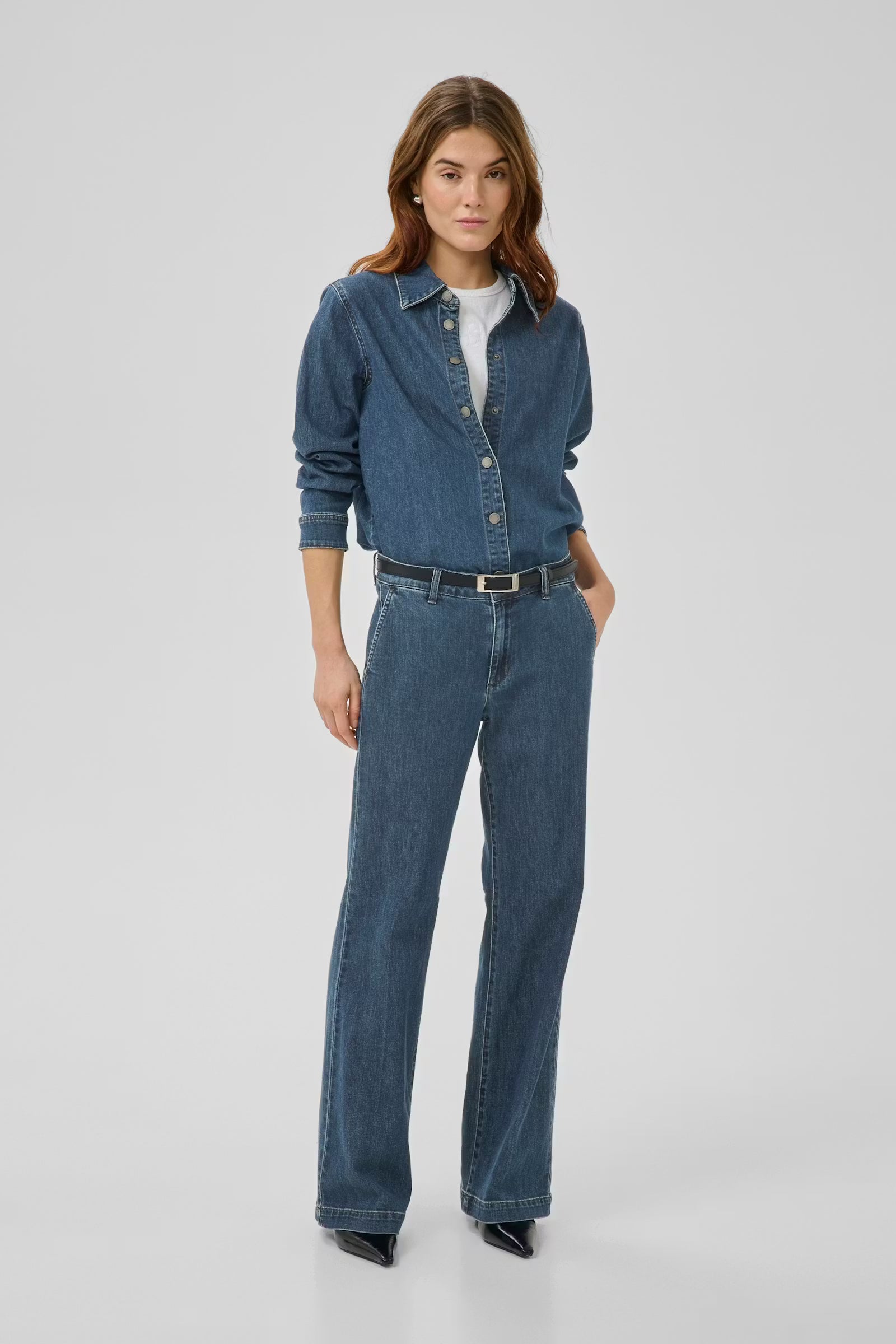 My Essential Wardrobe Jeans Wide 30nThe Lara 115 Dark Blue Wash