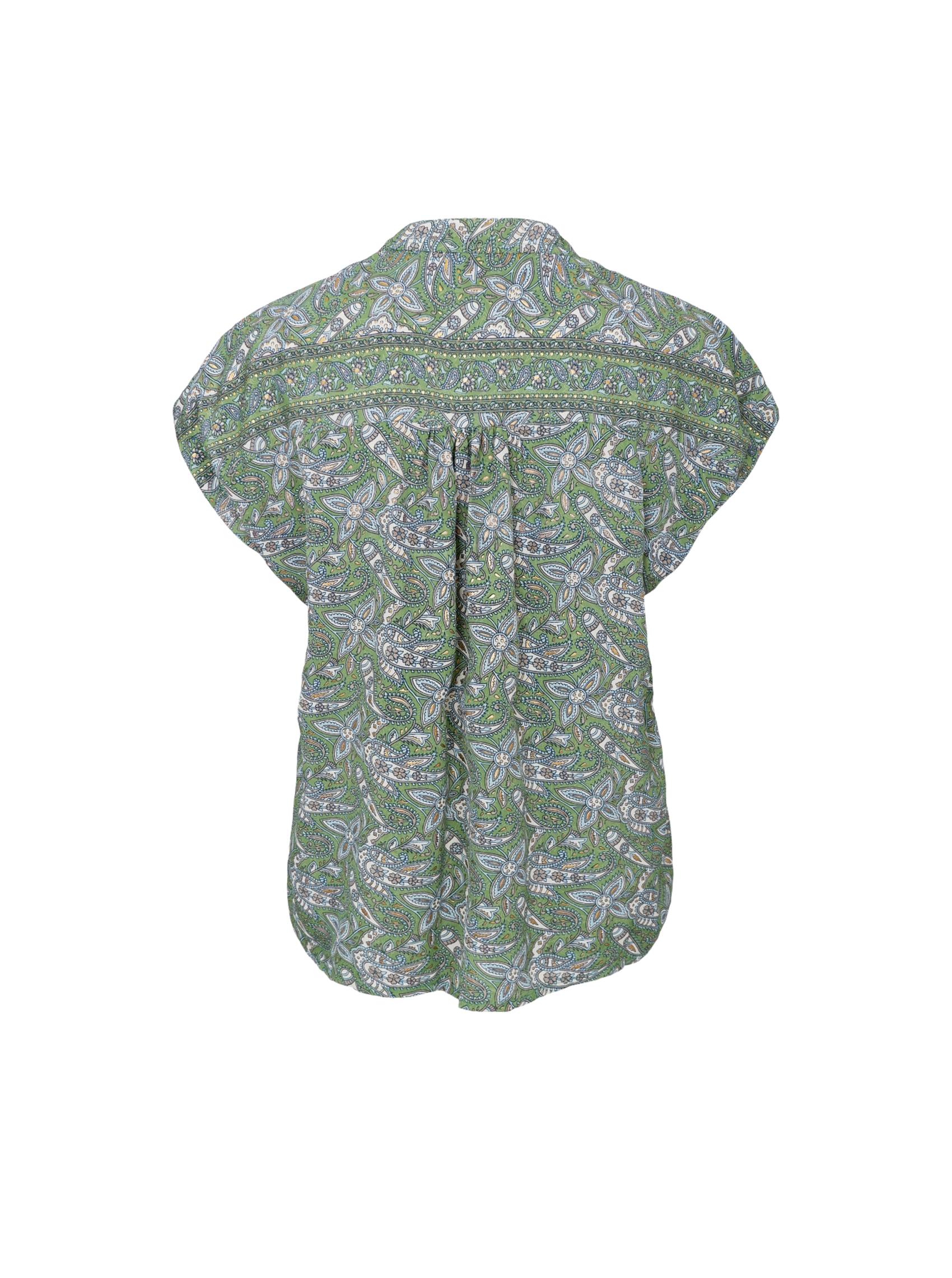 Black Colour BCLuna Andrea S/S Blouse Glory Green