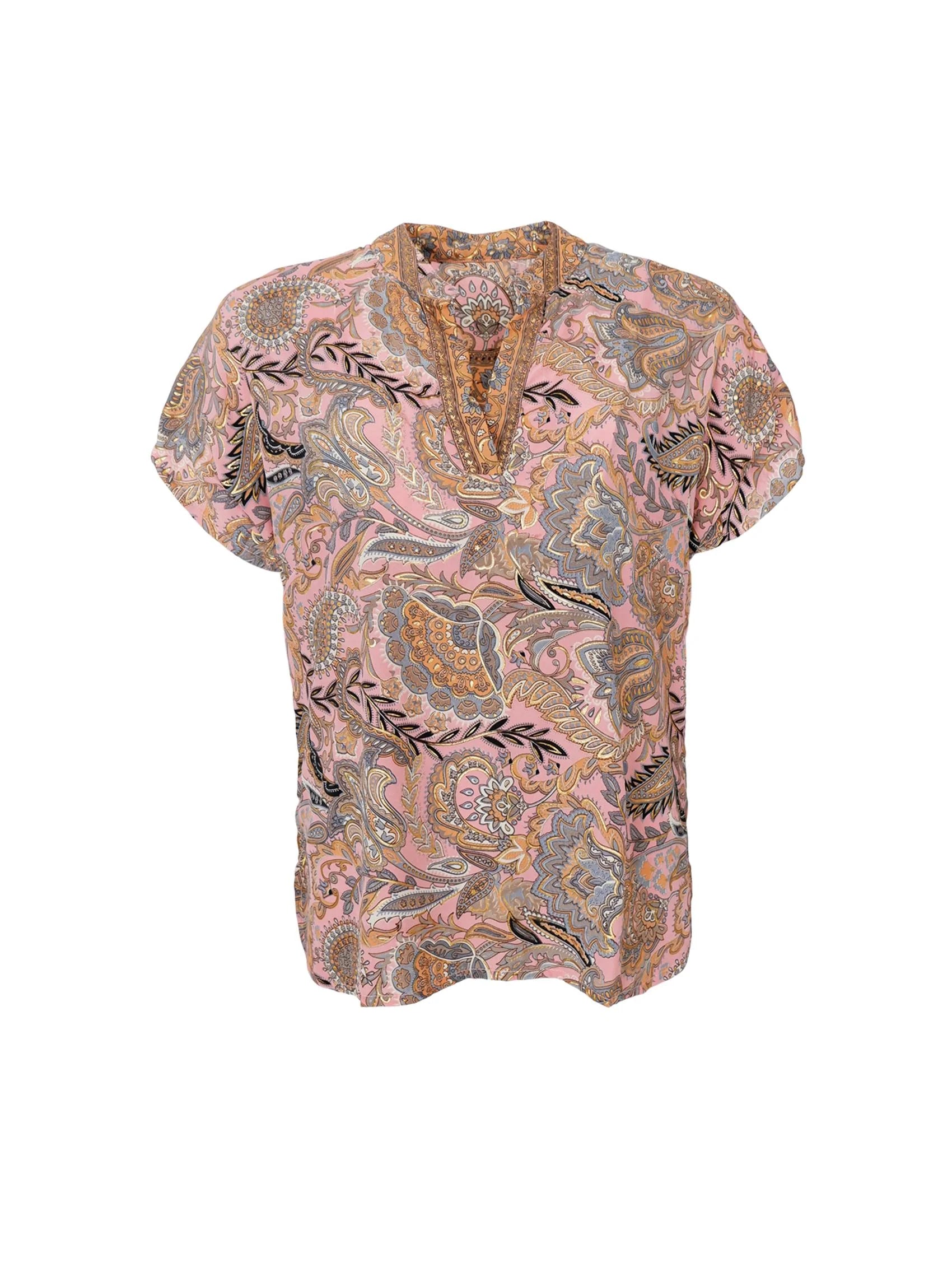 Black Colour BCLuna Andrea S/S Blouse Imperial Rose