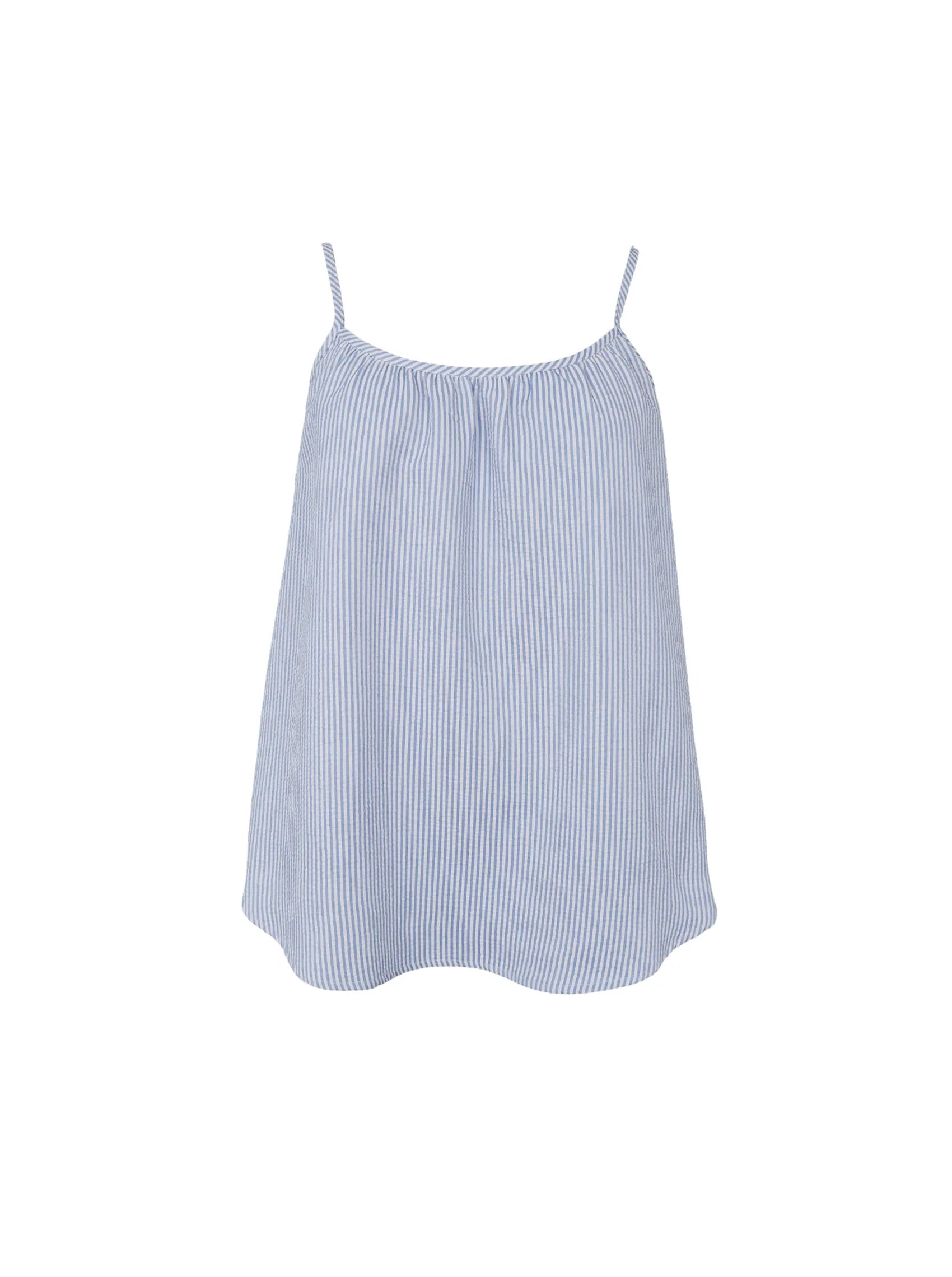 Black Colour BCCatherine Strap Top Lt. Blue