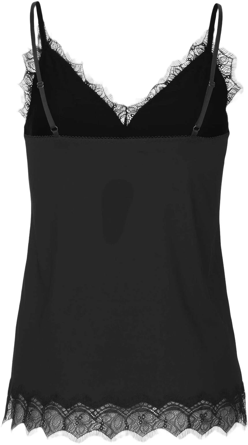 Rosemunde RWBillie SL Strap Lace Top Black