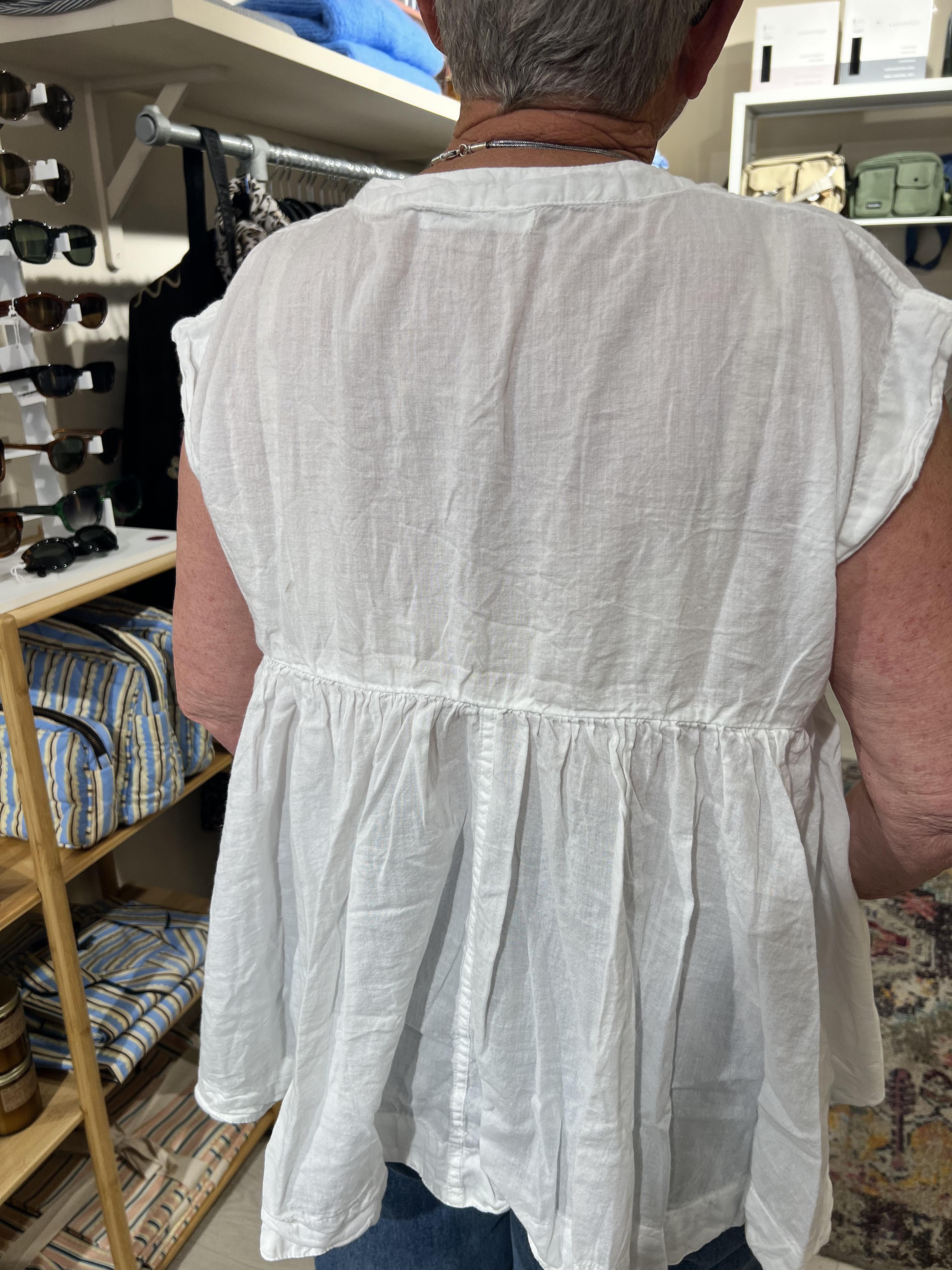Rabens Saloner Cotton Top Mag White