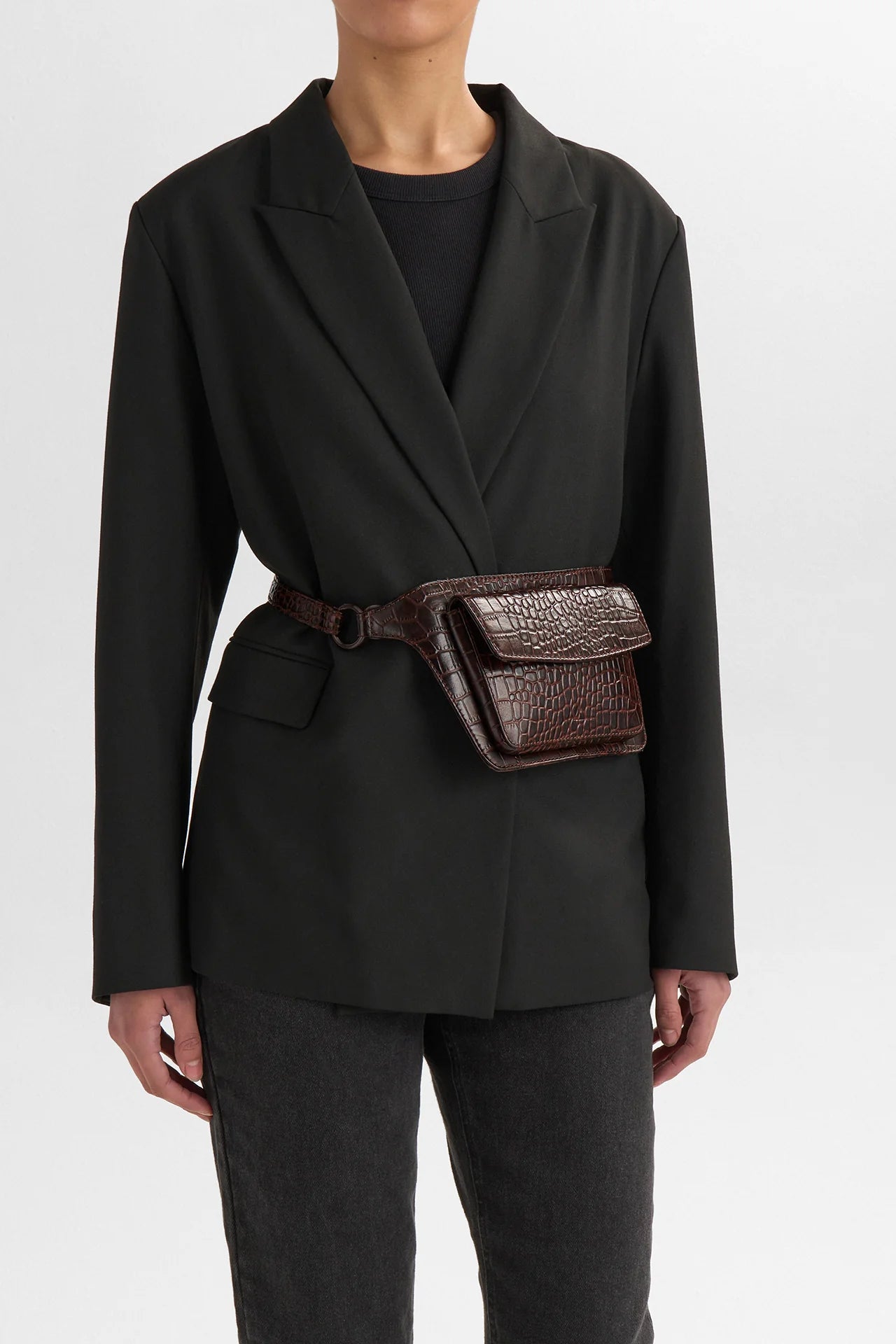Markberg ZayaMBG Belt Bag Croco Espresso Brown