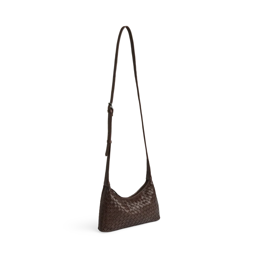 Markberg AvenyaMBG Cross. Bag Weave Dark Brown