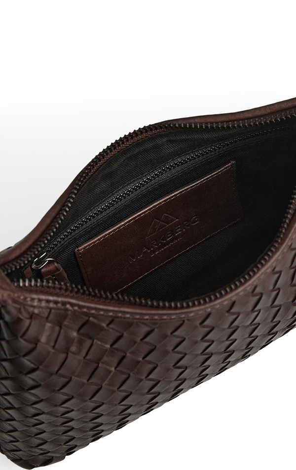 Markberg AvenyaMBG Cross. Bag Weave Dark Brown