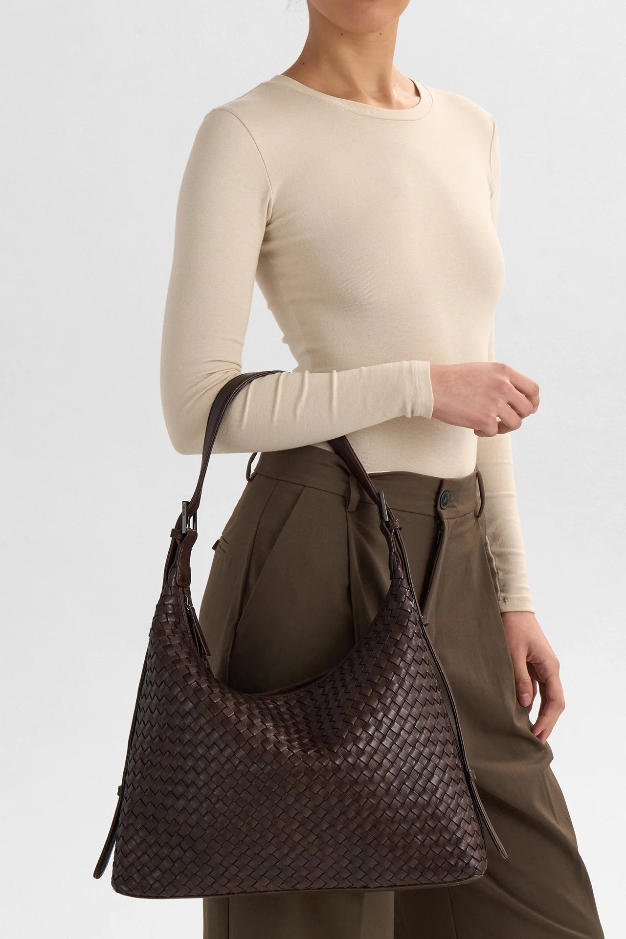 Markberg TribecaMBG Bag Weave Dark Brown