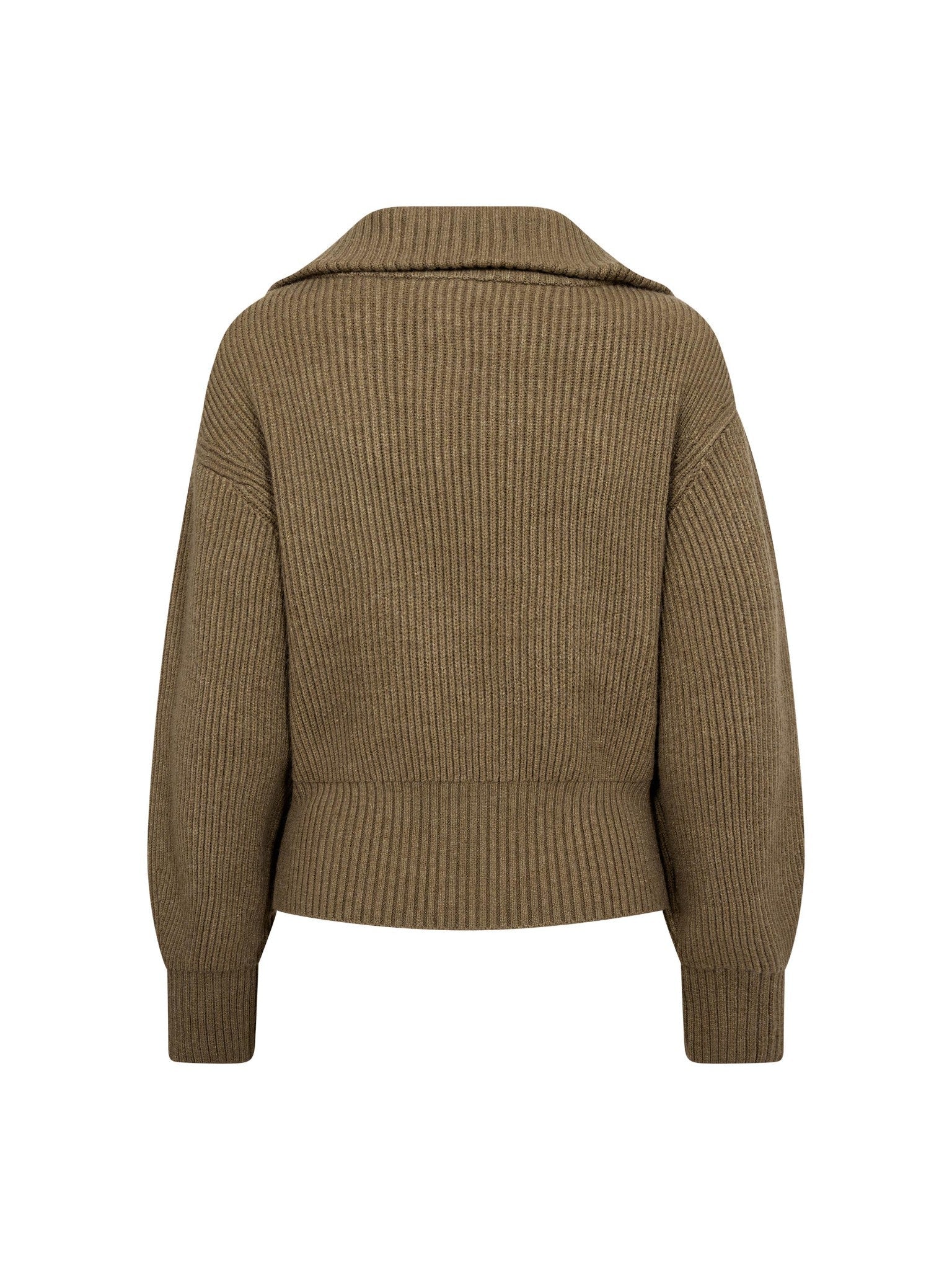 Co'Couture RowCC Zip Knit Cardigan 500027 Army