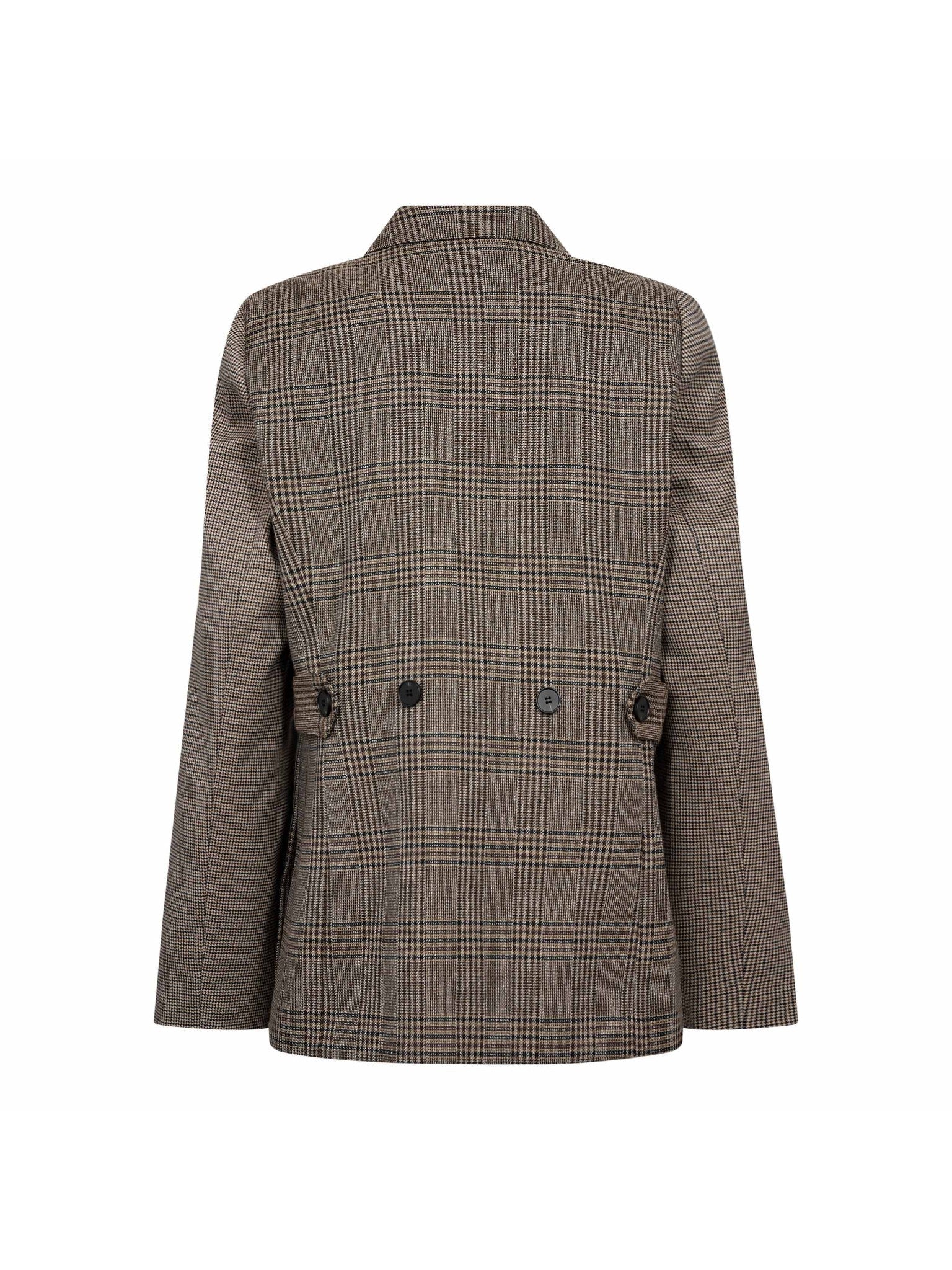 Co'Coture VeyaCC Check Fitted Blazer Brown