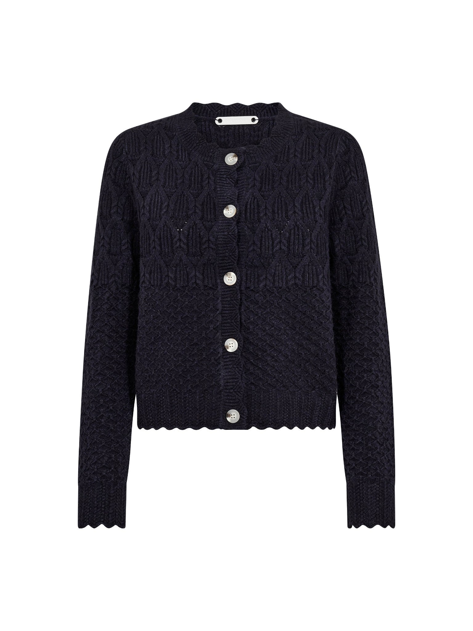 Co'Couture RowCC Pointelle Cardigan 500192 Navy