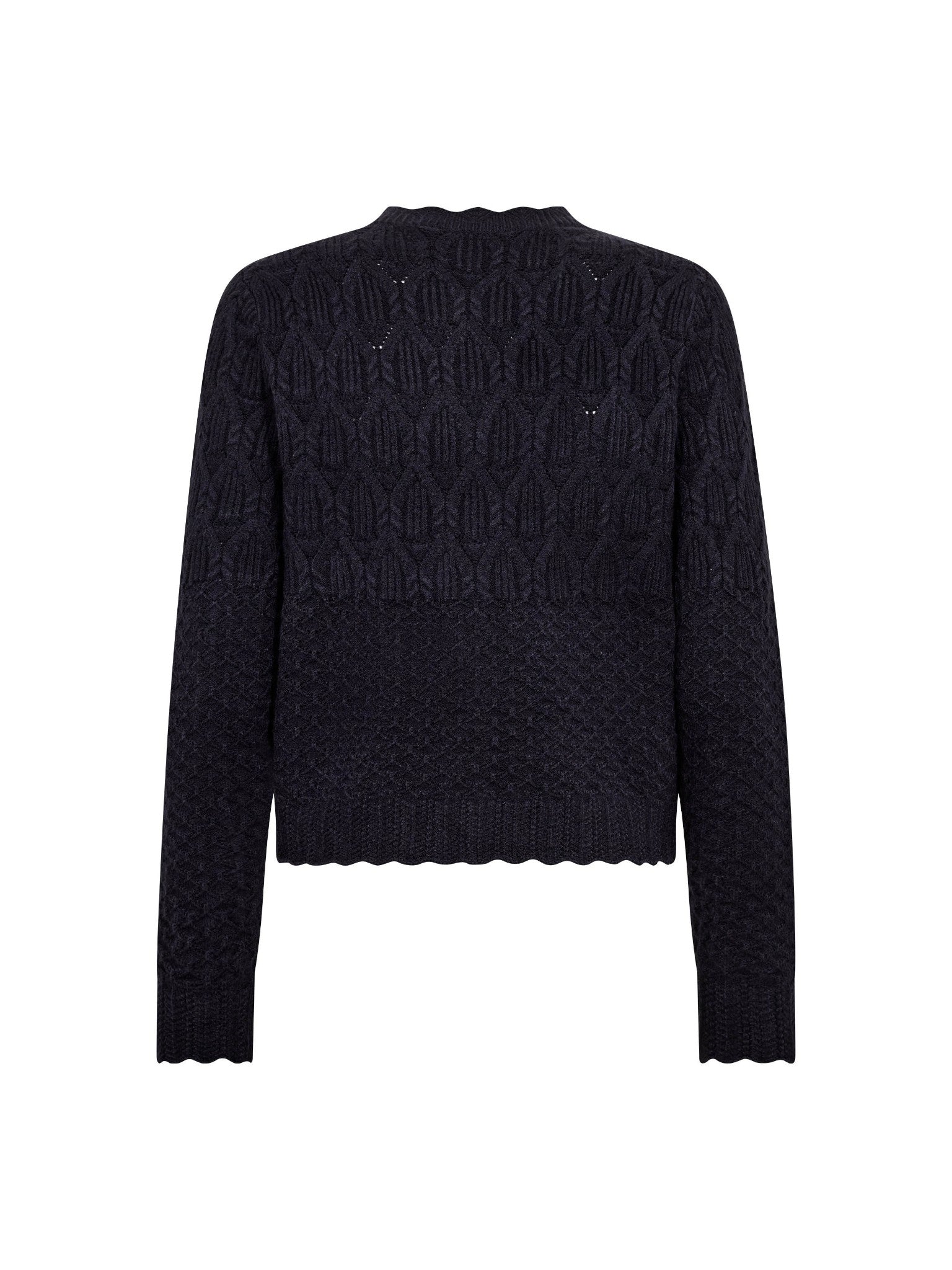 Co'Couture RowCC Pointelle Cardigan 500192 Navy