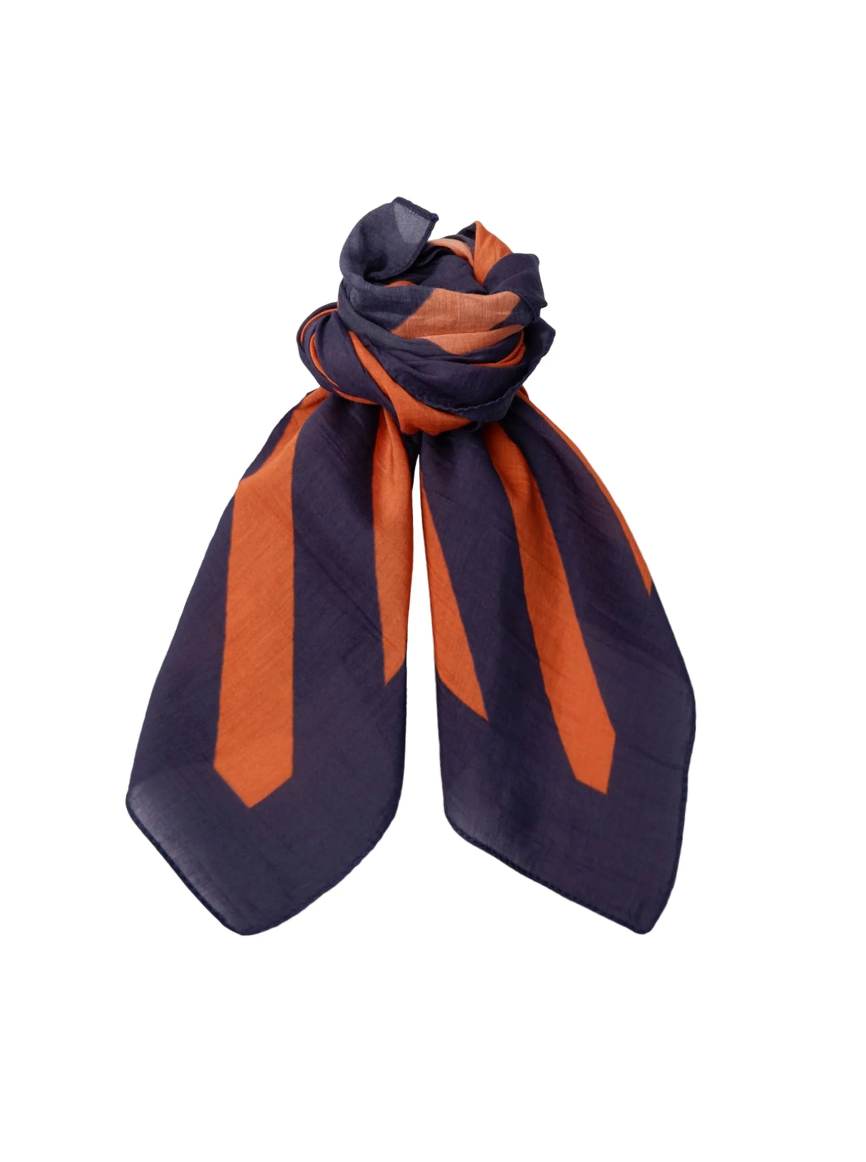 Black Colour BCAsda Scarf 7215 Navy Stripe