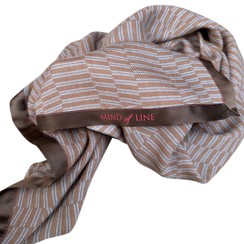 Mind Of Line Lines Scarf Nougat