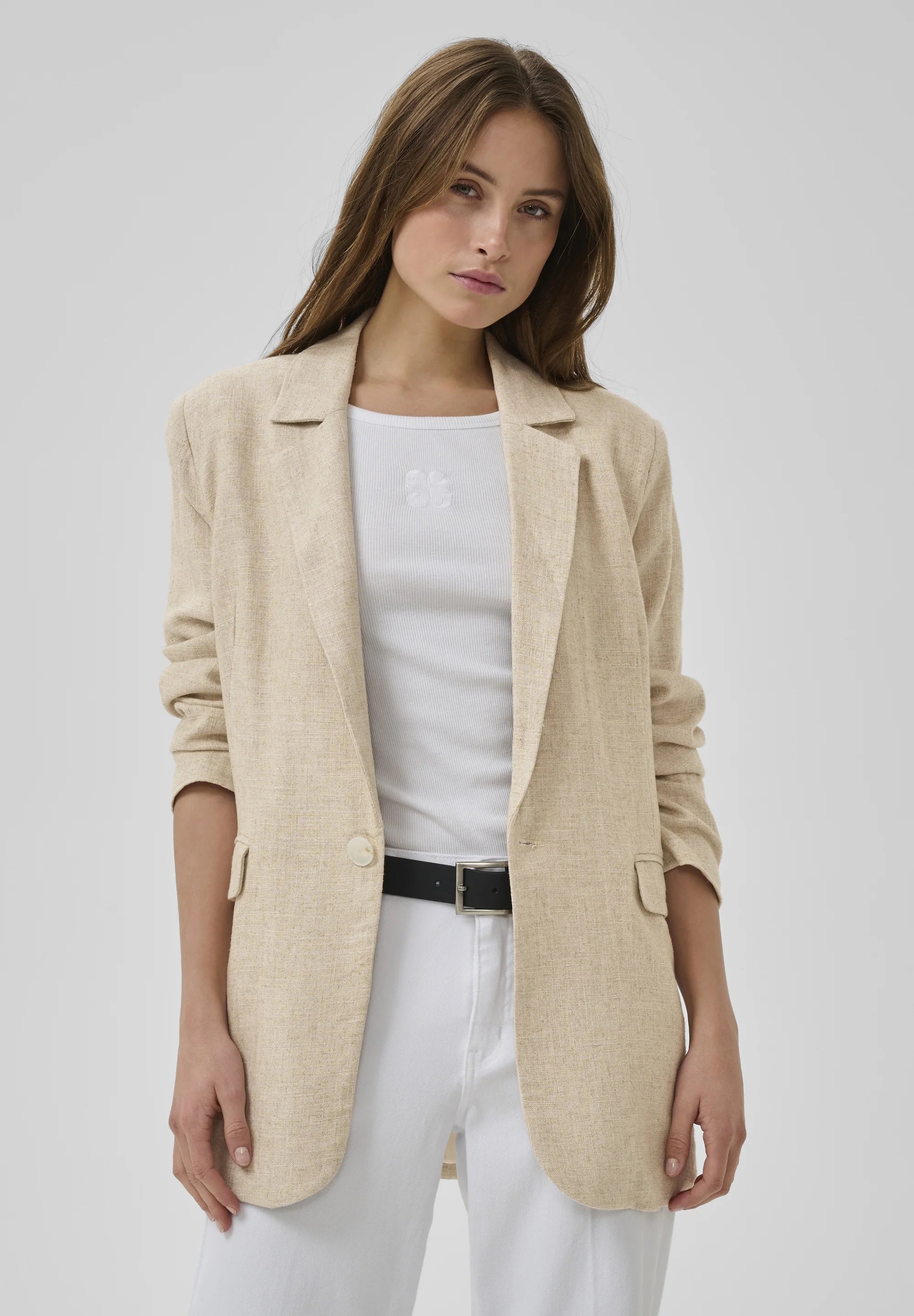 My Essential Wardrobe LavitaMW Blazer Oatmeal Melange