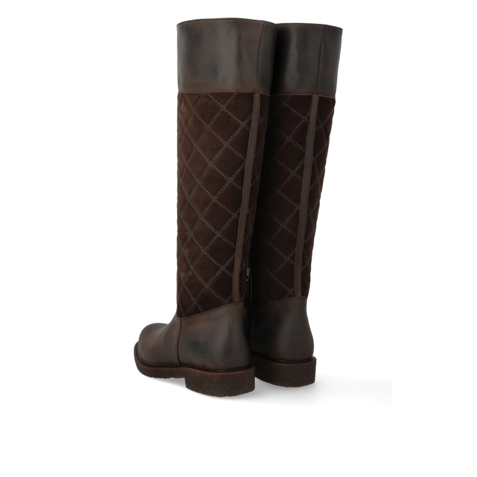 Angulus Langskaftet Støvle Med Kvilt Detalje 7862-101 Dark Brown