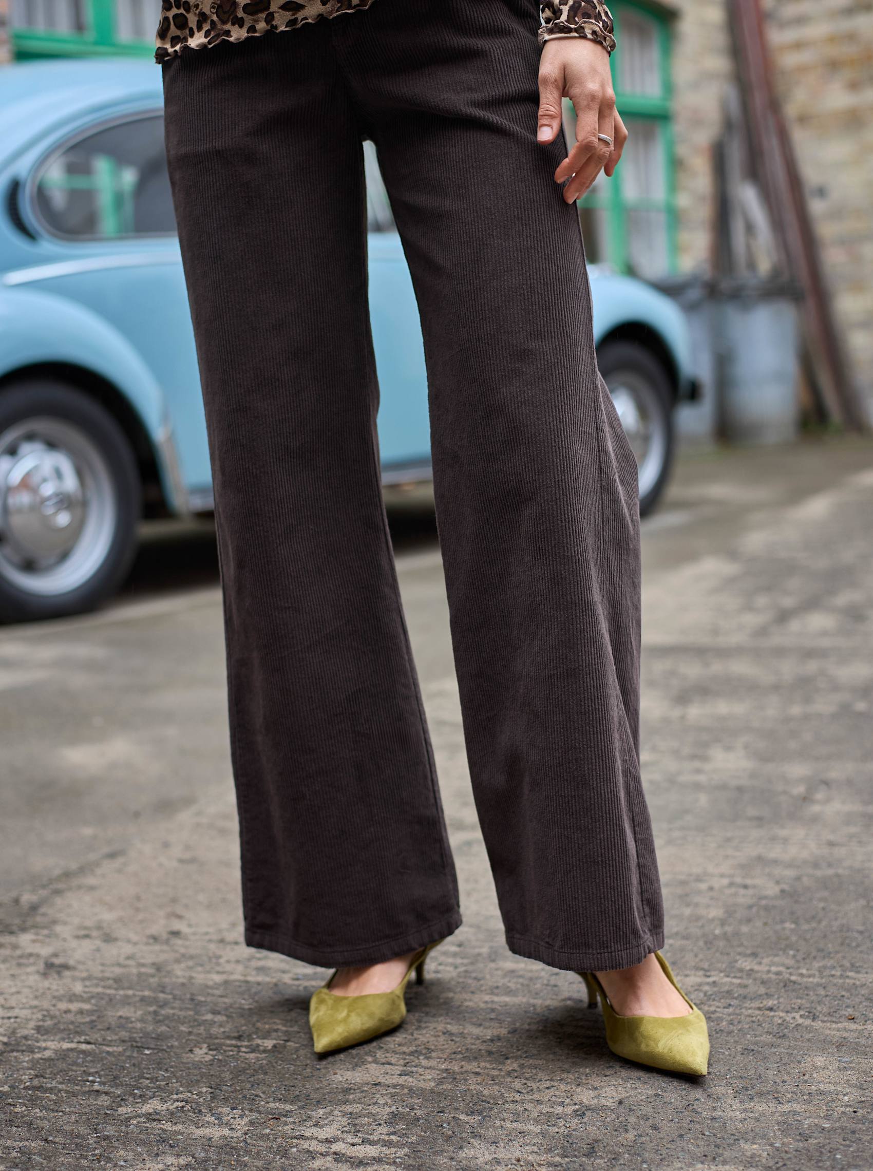 Black Colour BCCora Corduroy Box Pant 40676 Coffee