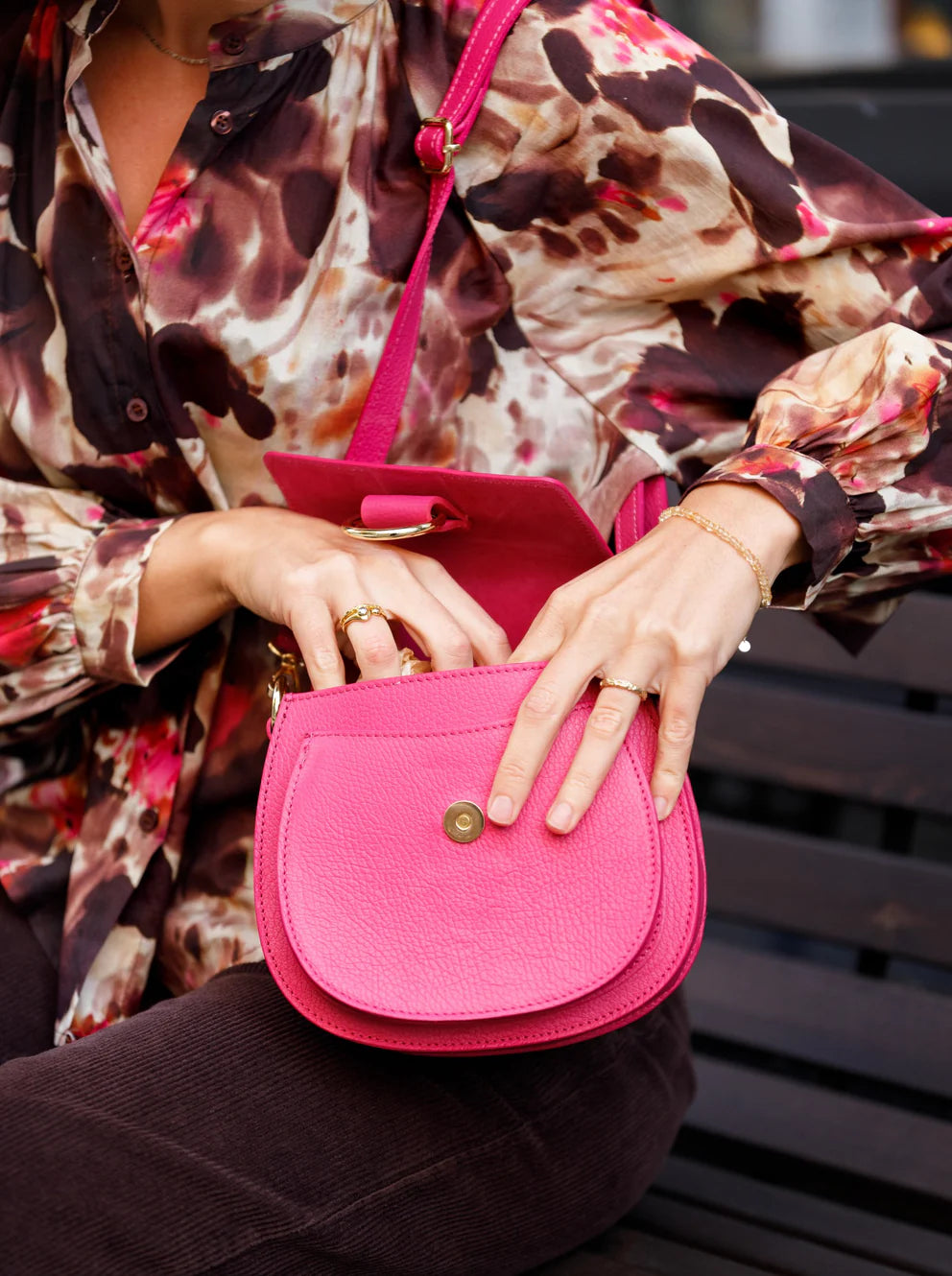 Black Colour Bcolivia Crossover Bag 9336 Pink