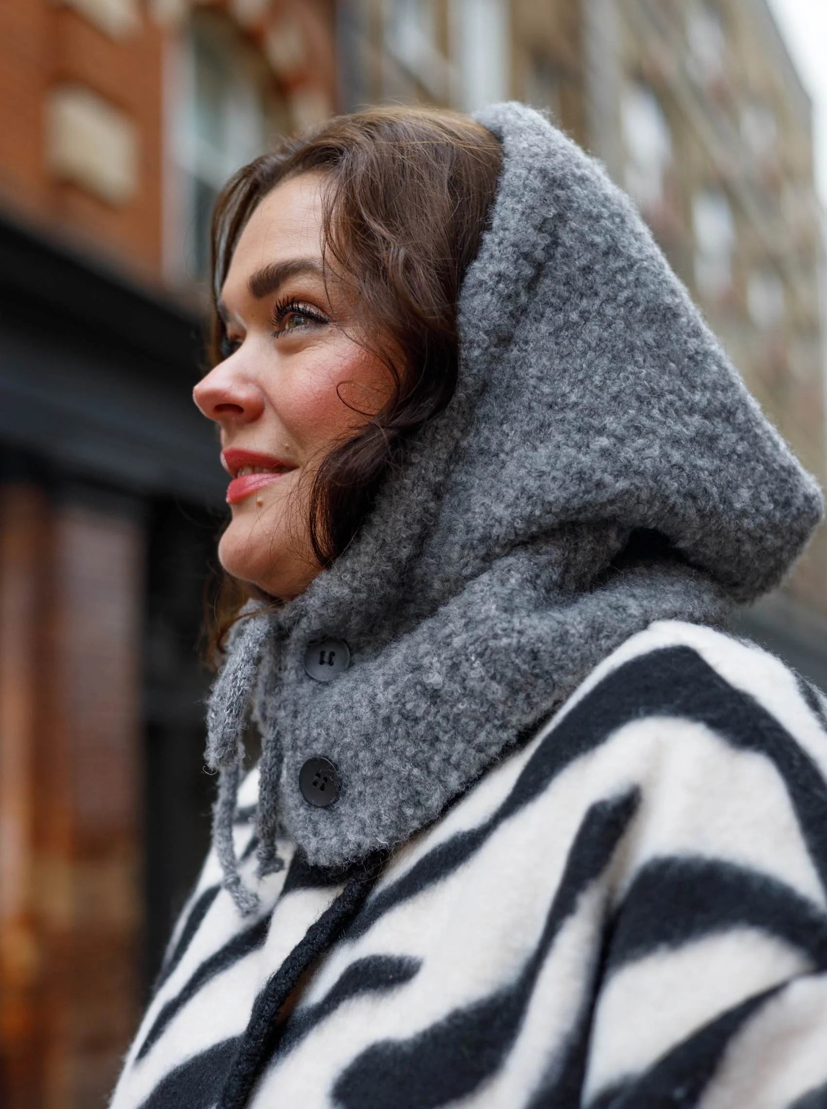 Black Colour BCKayla Balaclava Hat DK. Grey