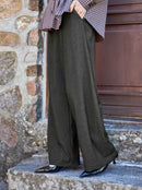 Black Colour BC Pixie Wideleg Pants 41257 Army