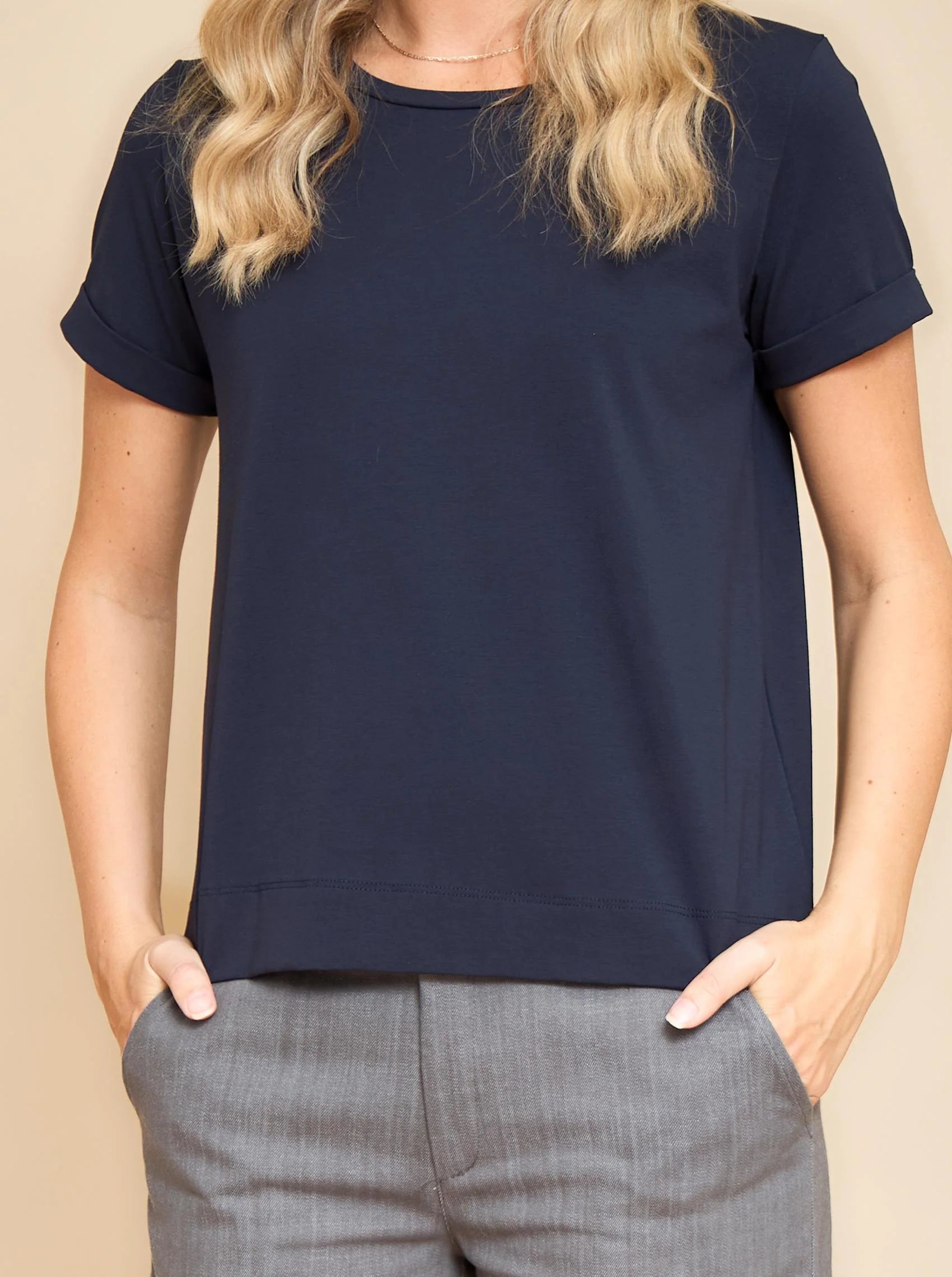 Black Colour BCMay SS Tee Navy