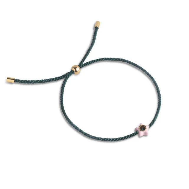 Enamel Bracelet Tokens BG165GB Green/Light Pink