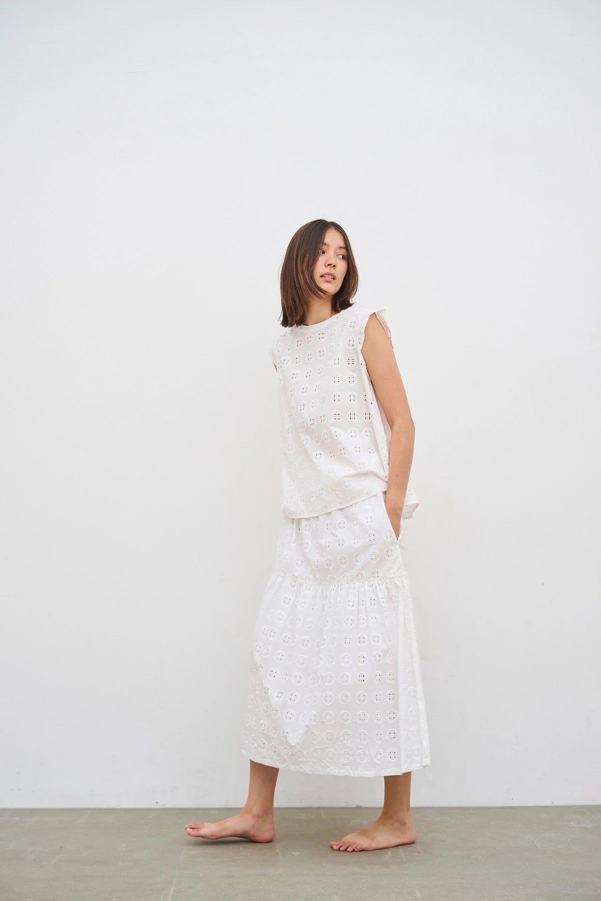Care By Me Augusta Leaf Top White