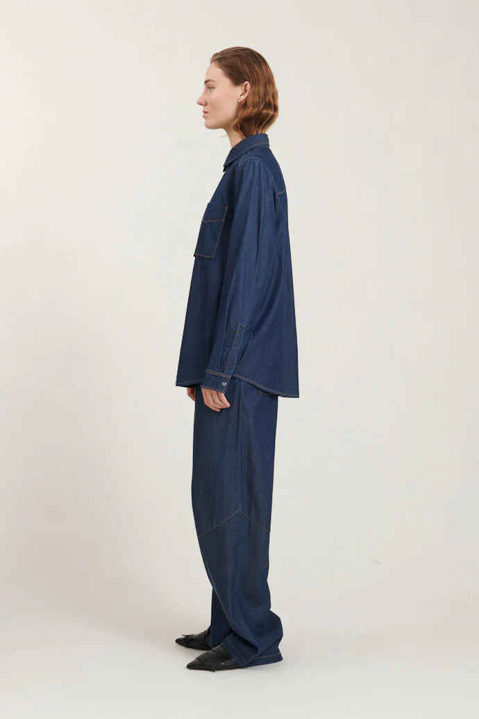 Basic Apparel Bine Shirt Mid Blue