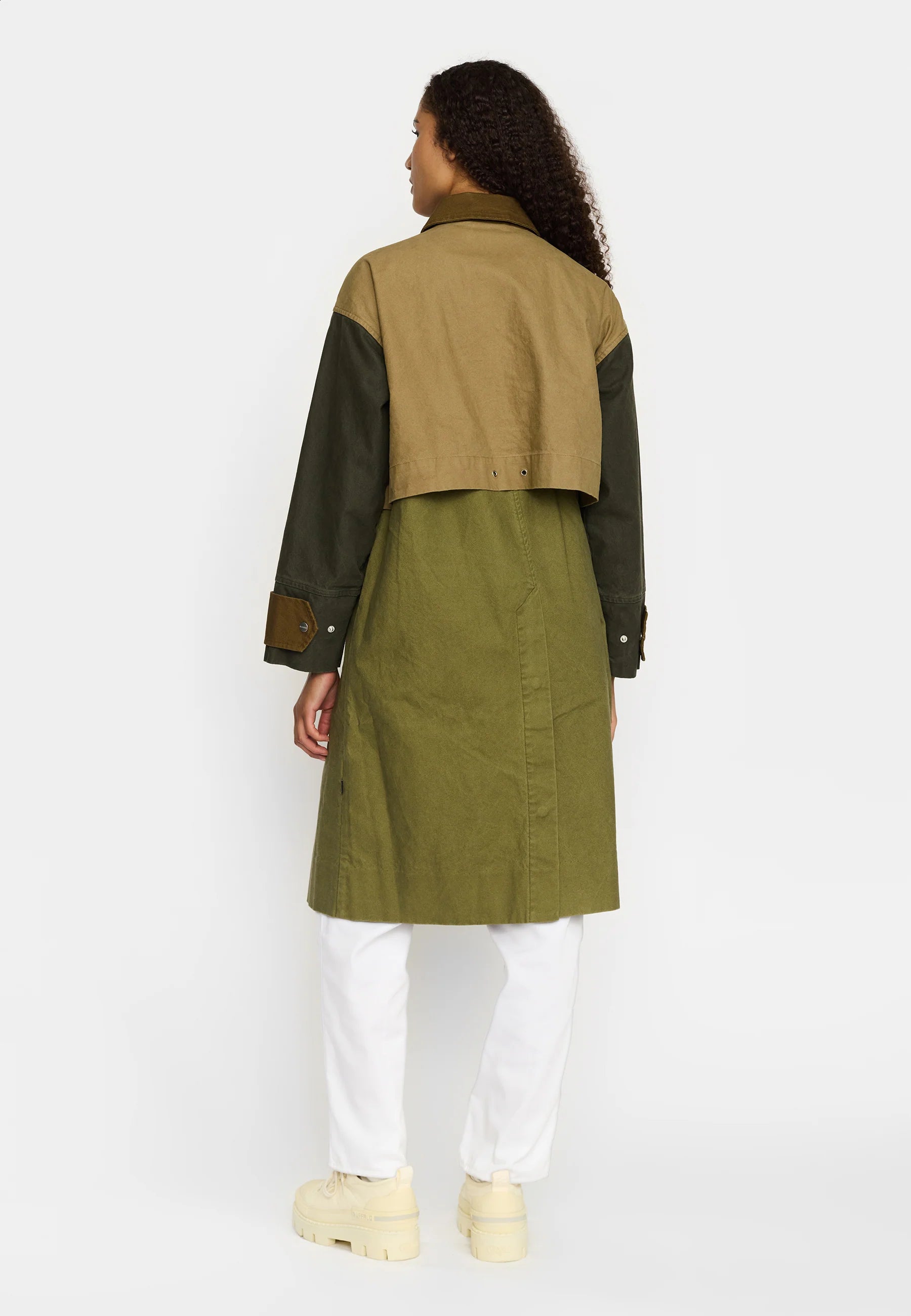 SELFHOOD Block Trenchcoat Army