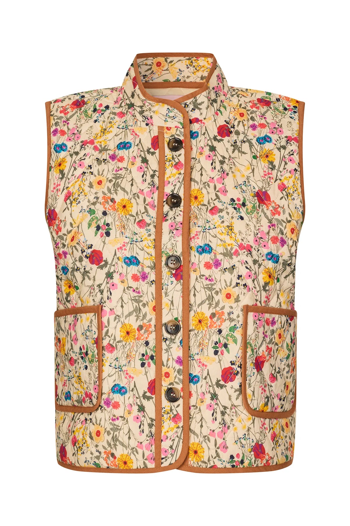 Lollys Laundry CairoLL Quilted Vest Flower Print