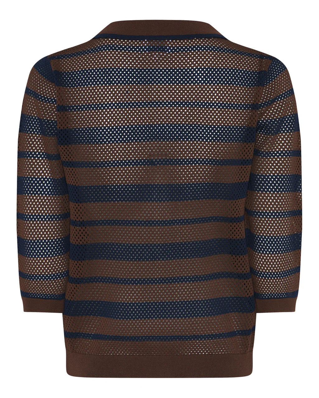 La rouge Charlotte Knit Polo LR1903 Brown/Navy