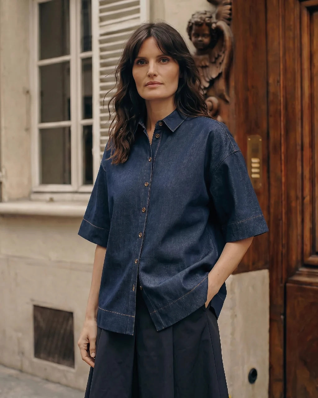 La Rouge Charlotte Shirt Dark Denim