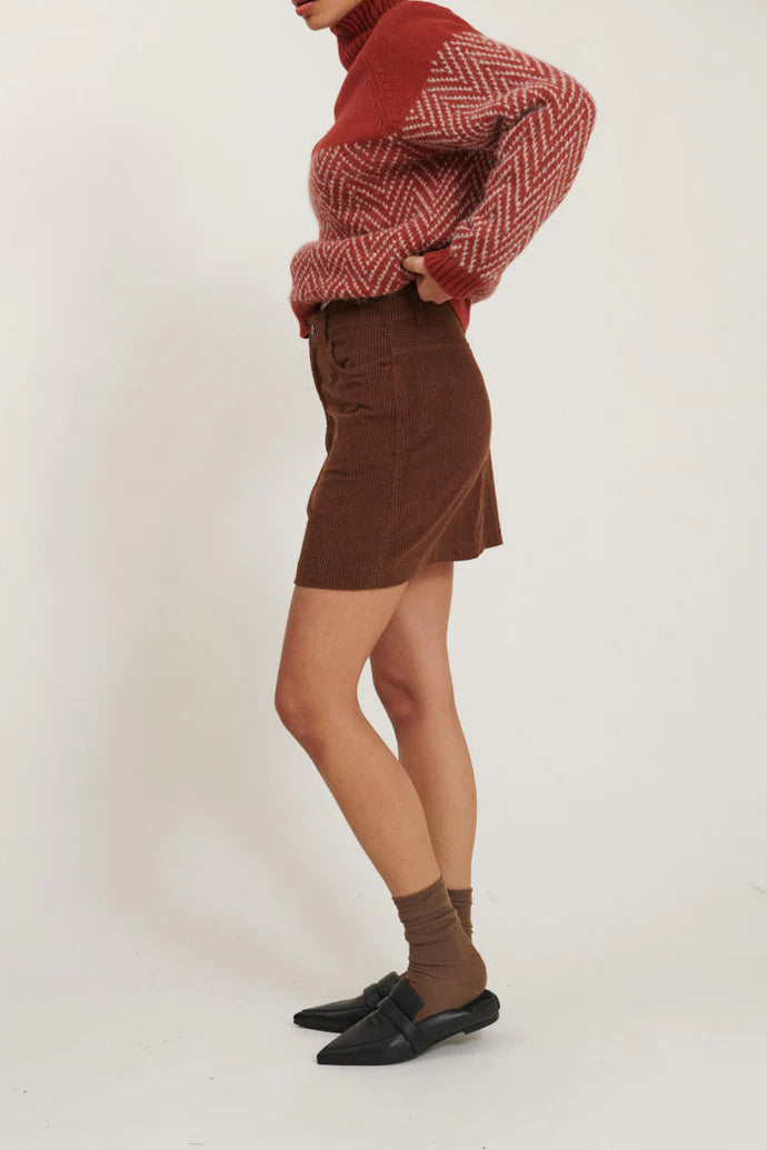 Basic Apparel Cherry Skirt Bison