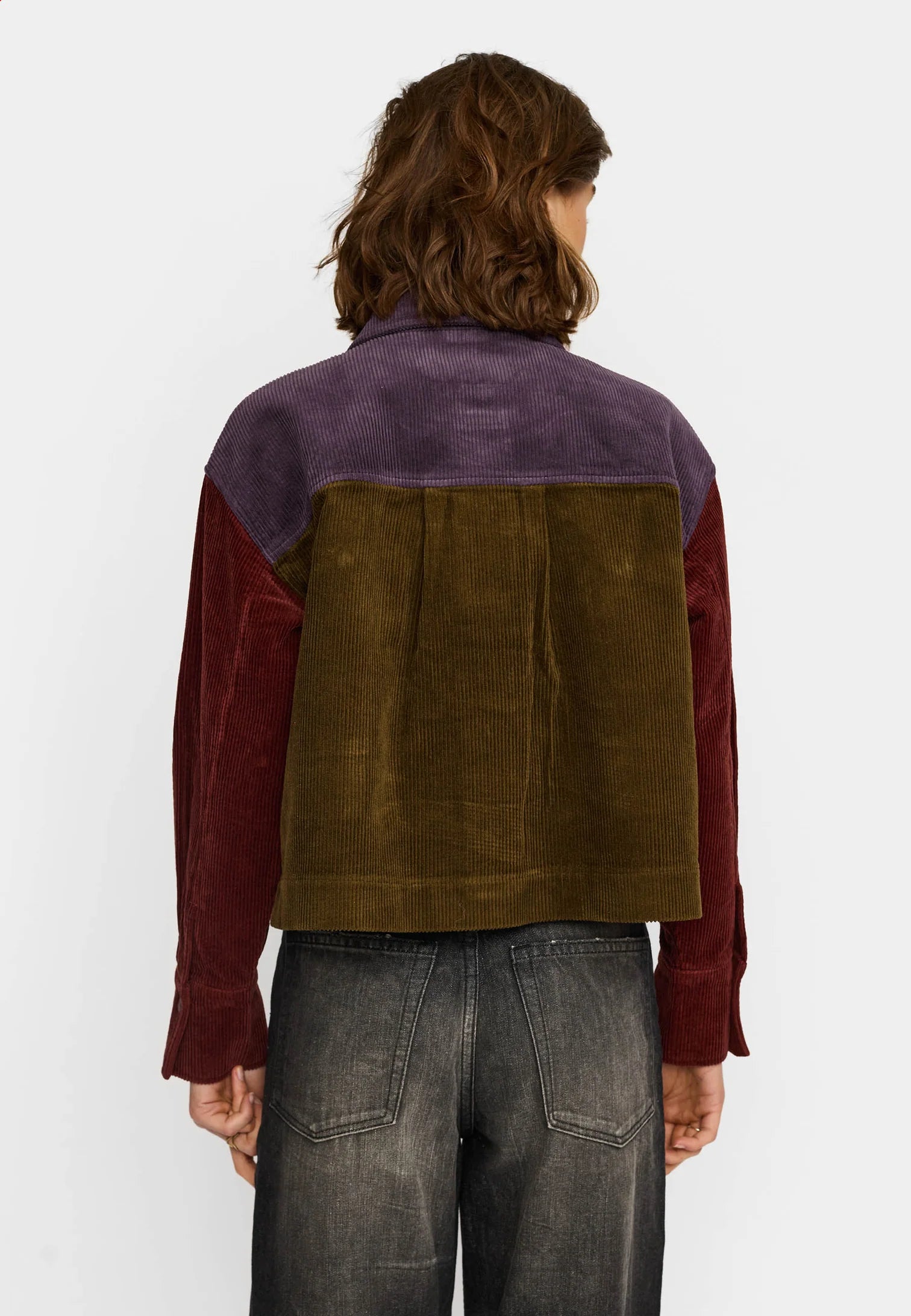 SELFHOOD Cropped Shirt 33115 Darkpurple