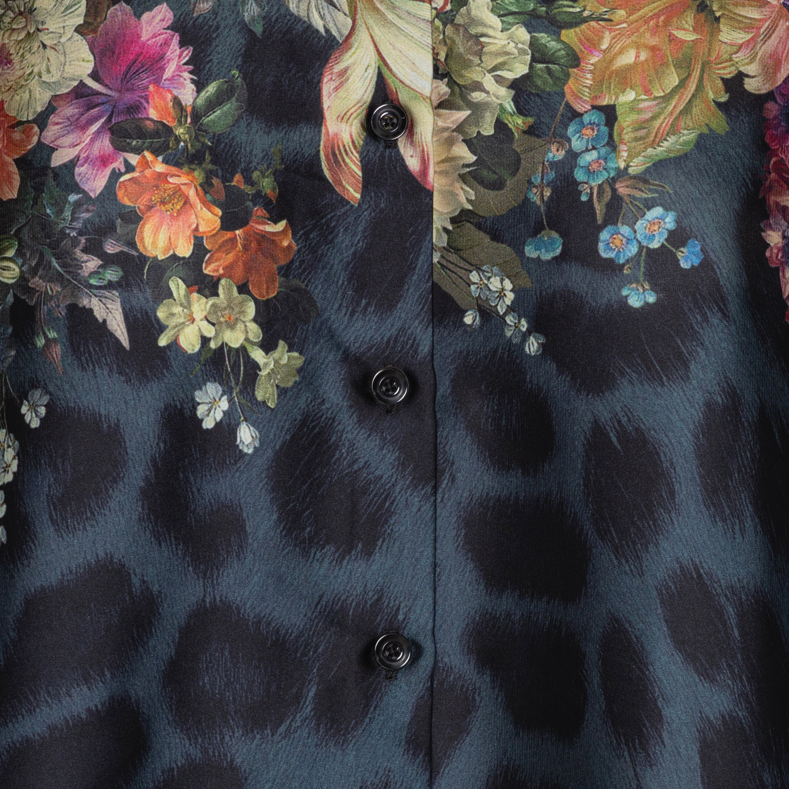 Karmamia Elle Shirt Navy Flower Leopard 94623