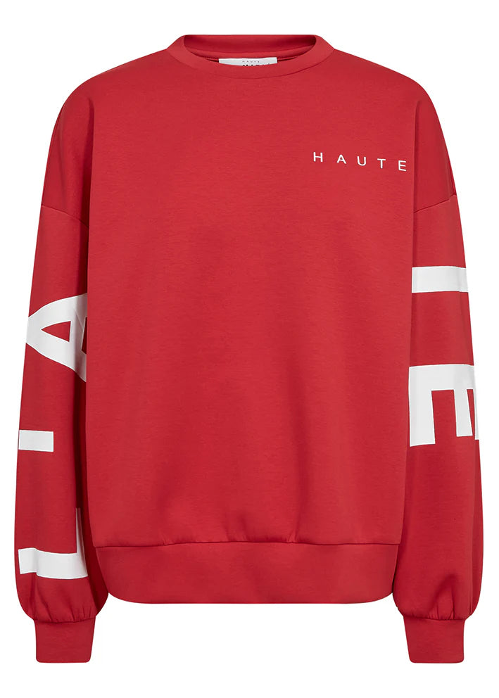 Haute L'Amitié Maxi Split Logo Sweat Red – KantByK